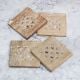 Modern Jali Engraved Wooden Coasters - Pack of 4